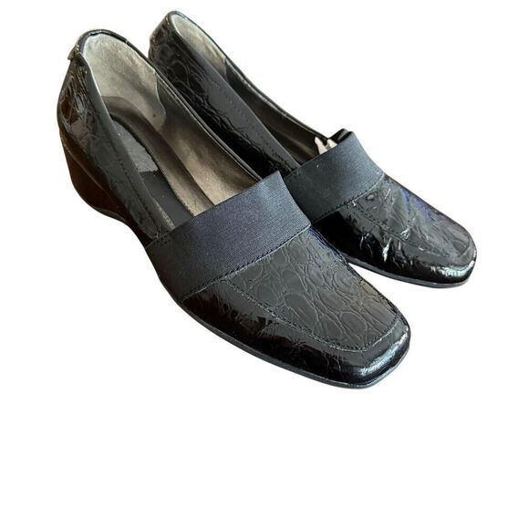 Naturalizer Womens Granbury Square Toe Wedge Heel Black Loafer Shoes Size 8.5 M - Picture 8 of 8